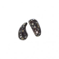 Left Jet Black/Travertine 2 Hole Zoliduo Bead, pack of 20pcs