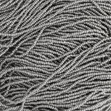 13/0 Charlottes, Metallic Grey Terra Dyed, approx.12g
