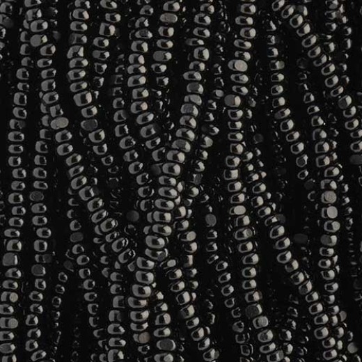15/0 Charlottes, Opaque Black Natural, approx. 12-13g