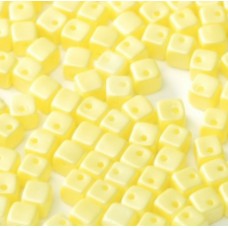 Pastel Yellow 4mm Crisscross Cubes in packs of 50