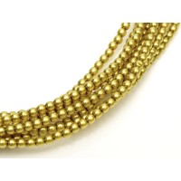 Pear Green Shiny 2mm Glass Pearls, Approx 150 Beads