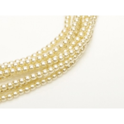 Old Lace 3mm Glass Pearls, Pack of 150