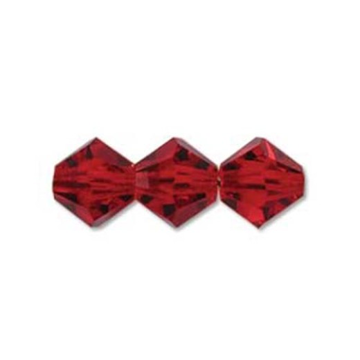 Siam 3mm Preciosa Bicones, Pack of 144