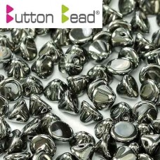 Crystal Full Chrome 4mm Button beads - pack of 50