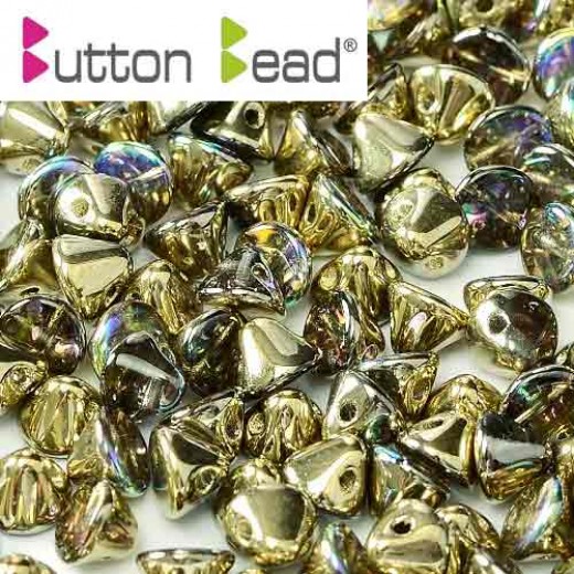 Golden Rainbow 4mm Button beads, Pack of 50