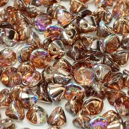 Copper Rainbow 4mm Button beads - pack of 50
