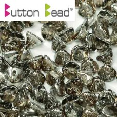 Chrome Crystal 4mm Button beads - pack of 50