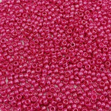 Metallic Pink Czech Seed Beads, Size 8/0, 22g