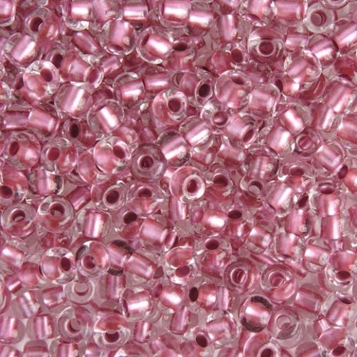 Crystal Pink Lined Metallic, Size 6/0, 22g