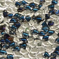 Crystal Bermuda Blue Dragonscale Beads, Approx. 7g