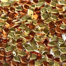 Jet California Gold Dragonscale Beads, Approx. 7g