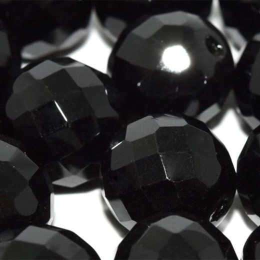 Jet Fire polished 14mm  Bead, pack of 2
