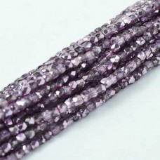 Crystal Lilac Metallic Ice 2mm Fire Polished Beads, 75pcs