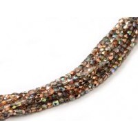 Crystal Copper Rainbow, 2mm Firepolished Beads 150pcs