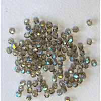 4mm Black Diamond AB  4mm Firepolished beads, 120pcs approx.