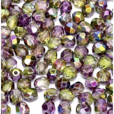 Magic Orchid 4mm Firepolished beads, 120pcs approx.