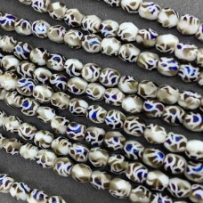 Masked White 4mm Firepolished, 10 Beads