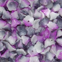 Alabaster Funky Purple 5x7mm Flower Cup Beads, Approx. 50