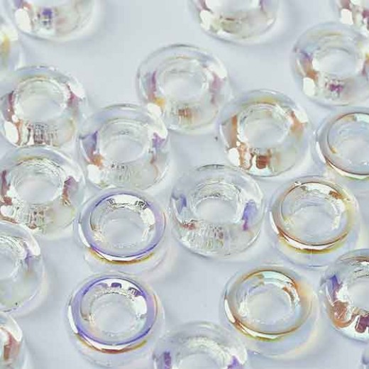 Crystal AB 9mm Glass Rings, 10 pieces