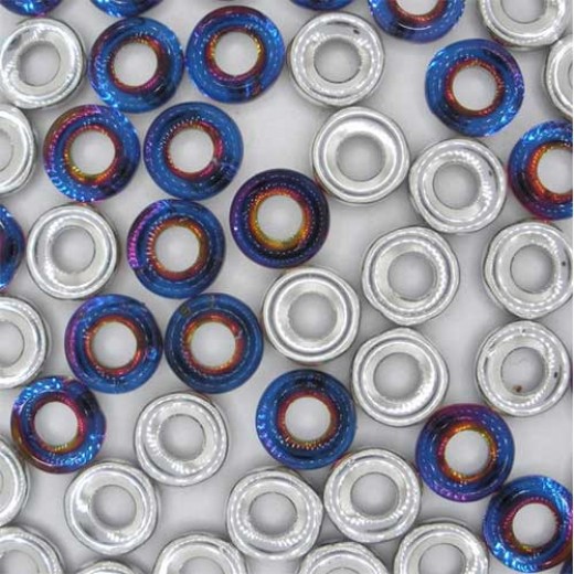Crystal Volcano 9mm Glass Rings, 10 pieces