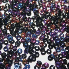 Jet Sliperit O Beads 1 x 3.8mm pack of approx. 6gm