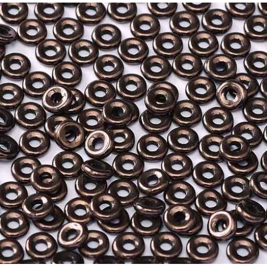 Bulk Bag Jet Lila Vega Luster O Beads 1 x 3.8mm, 50gm