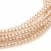 Desert Sand Shiny 4mm Glass Pearls, 120 Beads