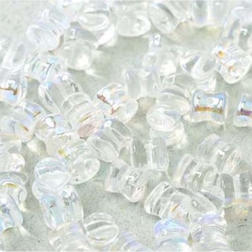 Pellet Beads Crystal AB 4x6mm 50 pieces