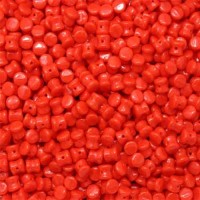 Bulk Bag Pellet Beads Opaque Red, 4x6mm, 600 pieces