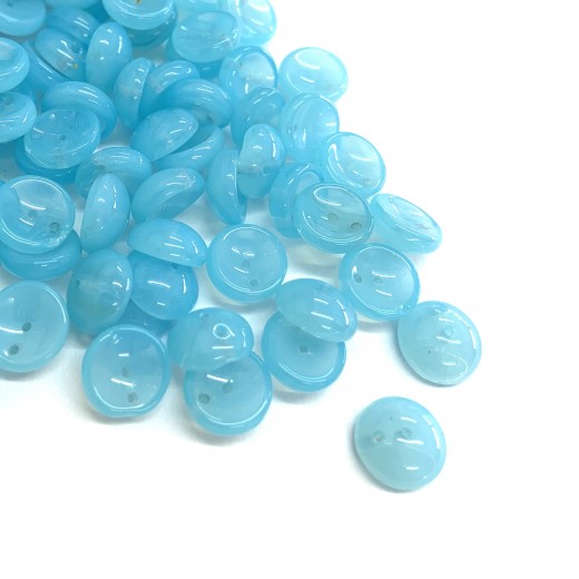 Crystal Baby Blue Transparent Piggy Beads 3 x 8mm - Pack of 30