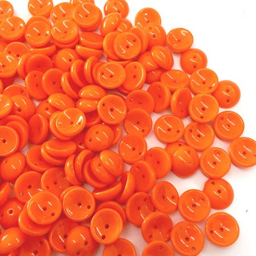 Opaque Orange Piggy Beads 3 x 8mm - Pack of 30