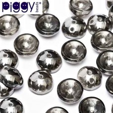 Crystal Chrome Piggy Beads - Pack of 30