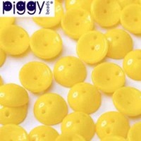 Opaque Yellow Piggy Beads - Pack of 30