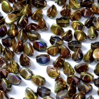 Magic Green 5x3mm Pinch Beads, Approx 10gms