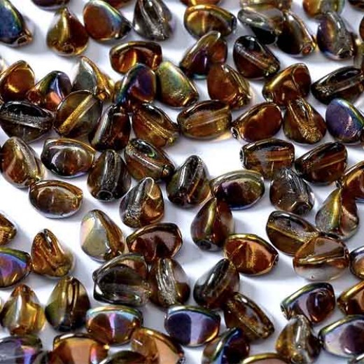 Magic Copper 5x3mm Pinch Beads, Approx 10gms