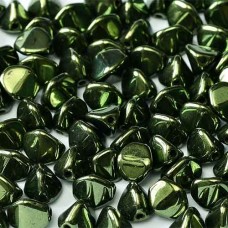 Jet Red Luster 5x3mm Pinch Beads, Approx 10gms