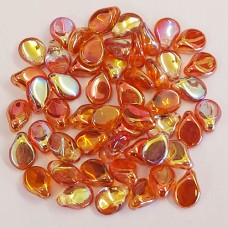 Crystal Orange Rainbow Pip Beads - 50pcs