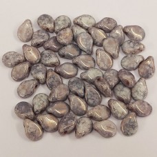 Grey Shimmer Pip Beads - 50 pcs