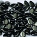 Jet Vacuum Hematite Full Pip Beads - 50pcs 