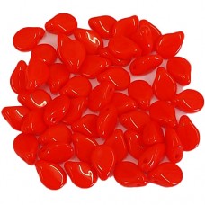 Red Opaque Pip Beads - 50 pcs