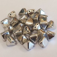 6mm Twin Hole Pyramid Beads, Crystal Labrador Full, Pack of 25