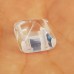 12mm Twin Hole Pyramid Beads, Crystal, Pack of 5