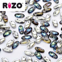 Bermuda Blue Rizo Beads - Approx 20grms Bermuda Blue Rizo Beads - Approx 20grms