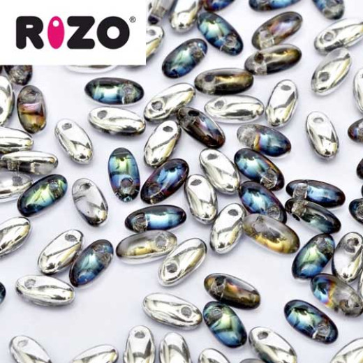 Bermuda Blue Rizo Beads - Approx 20grms Bermuda Blue Rizo Beads - Approx 20grms