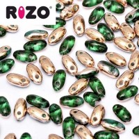 Emerald Capri Gold Rizo Beads approx. 20gm
