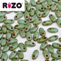 Jade Dark Travertin Rizo Beads approx. 20gm