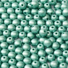 Alabaster Green 3mm Round Czech Glass Beads, Pack of 100