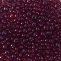 Mix of 3mm-6mm Czech Glass Round Beads in Garnet colour, approx. 50g