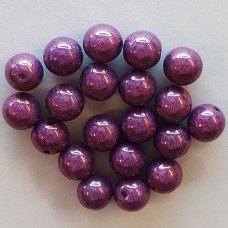 Amethyst Purple Luster 6mm Beads, 20 Pcs