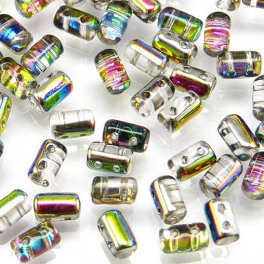Rulla Beads Crystal Vitrail 3x5mm 17g approx.